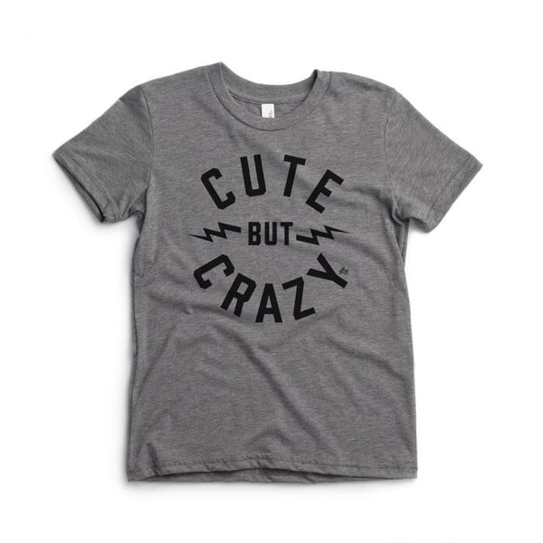 Cute But Crazy Graphic Tee - Grey