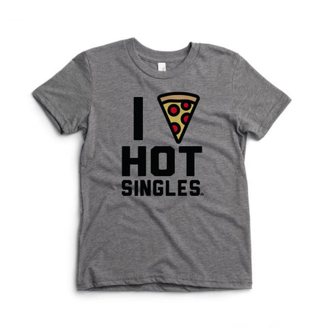 Hot Singles Graphic Kids Tee - Grey