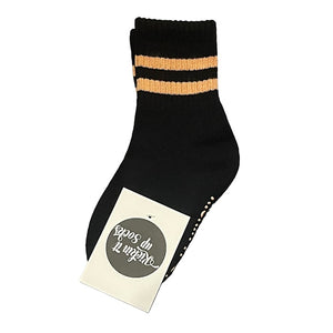 Kids Black Socks with Tan Stripes - Ledger Nash Co
