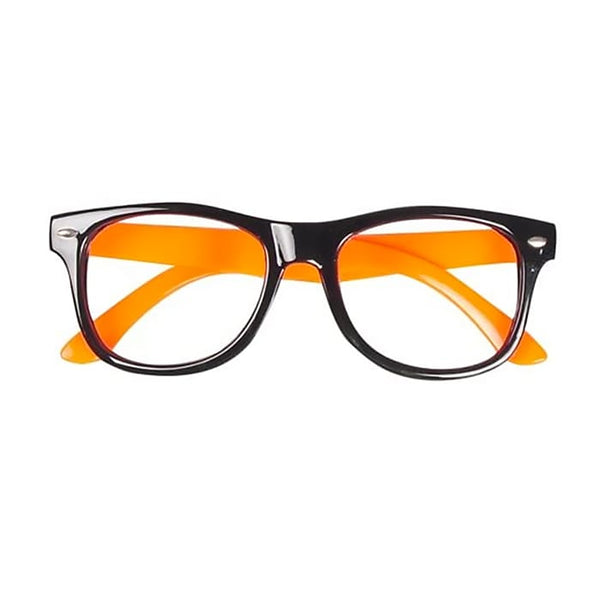 Kids Glasses No Lenses - Black & Orange - Ledger Nash Co
