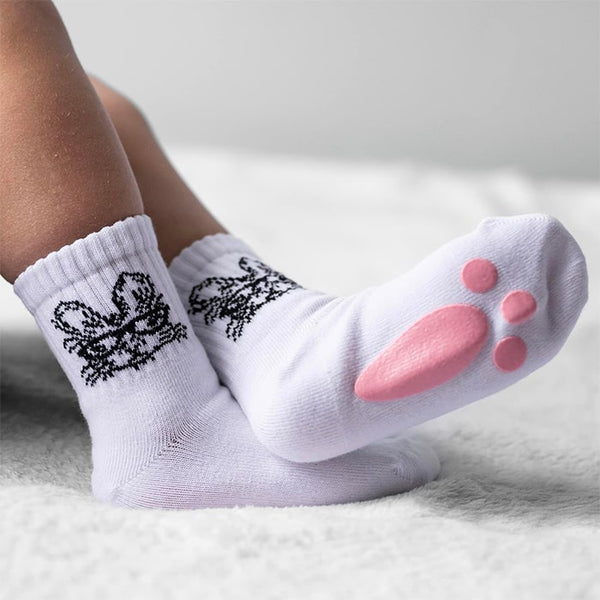 Kids Socks - Thumper (White with Bunny)