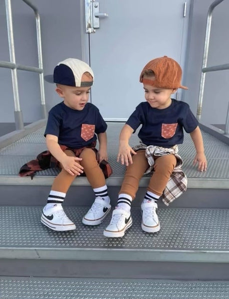 kids white socks with black stripes - Model 1 - Ledger Nash Co