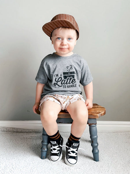 I'm a Latte to Handle Kids Tee - Model 1 - Ledger Nash Co