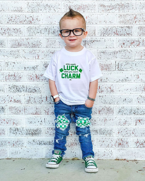 Who Needs Luck When You Have Charm Kids Tee - Model 1