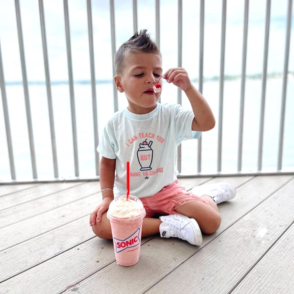 I can teach you but I have to charge - Milkshake Kids Tee - Model 1 - Ledger Nash Co