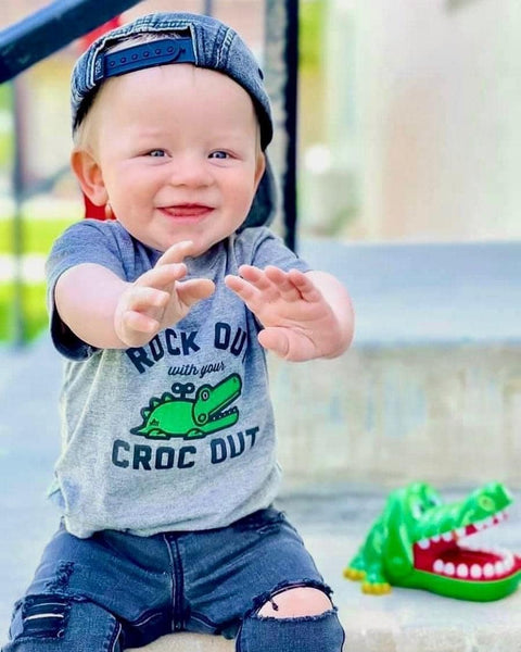 Rock Out With Your Croc Out Tee - Model - Ledger Nash Co.