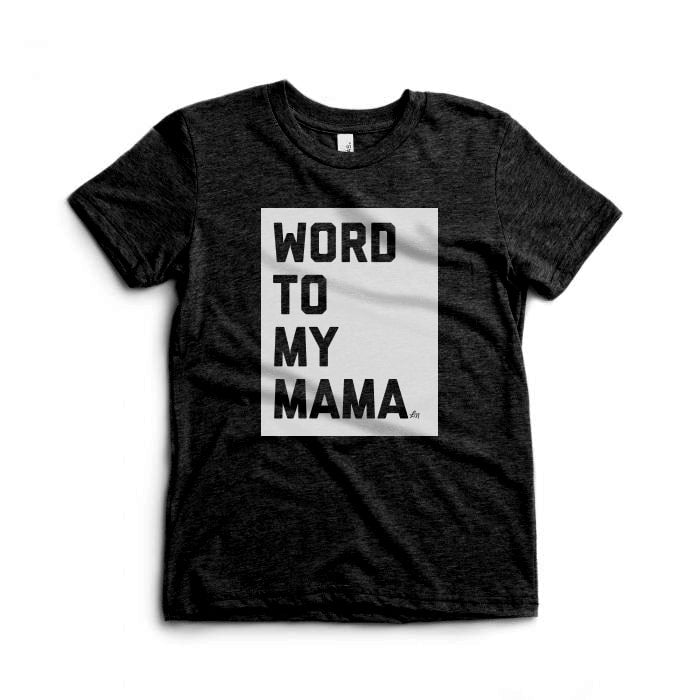 Word To My Mama Graphic Tee - Black Triblend - Ledger Nash Co.