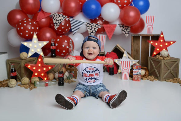 Youre Killing Me Smalls Kids Raglan Tee - Model 1 - Ledger Nash Co